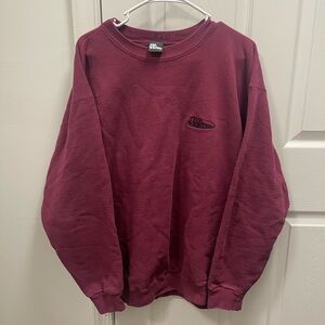 Vintage No fear Men's Crewneck Sweatshirt in Burgundy
